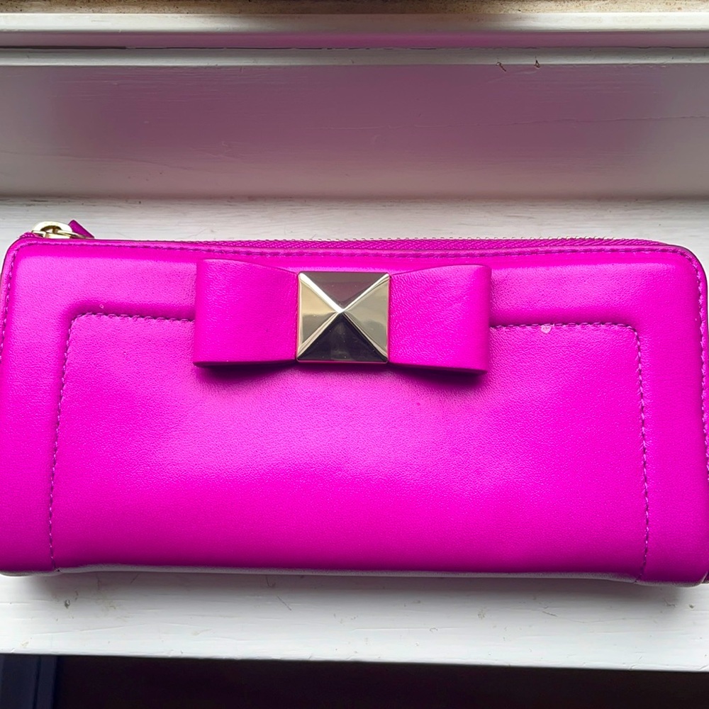 Kate Spade Magenta Bow Detail Wallet